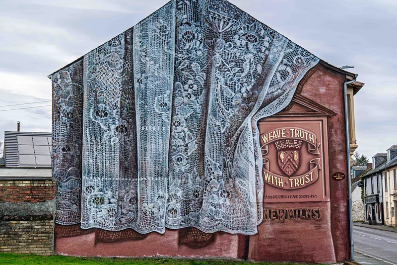A lace mural