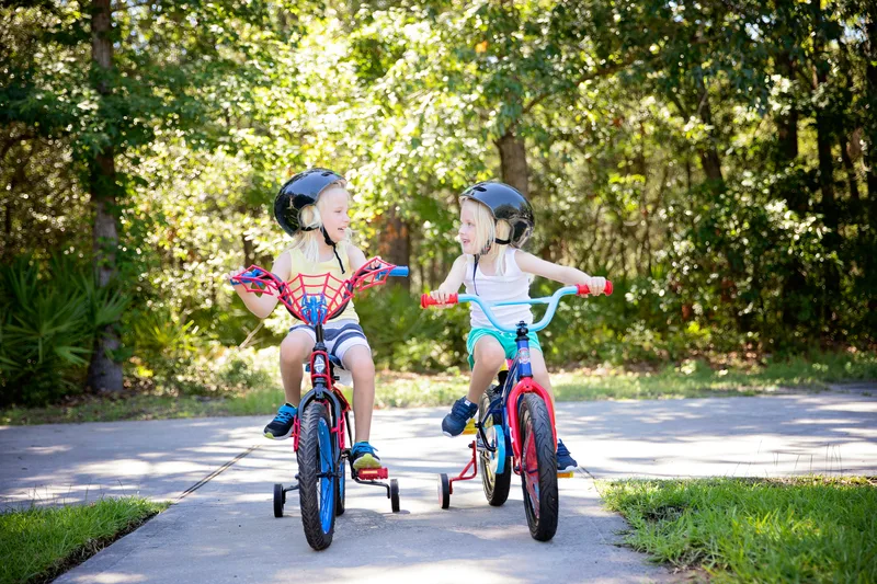 children on bikes