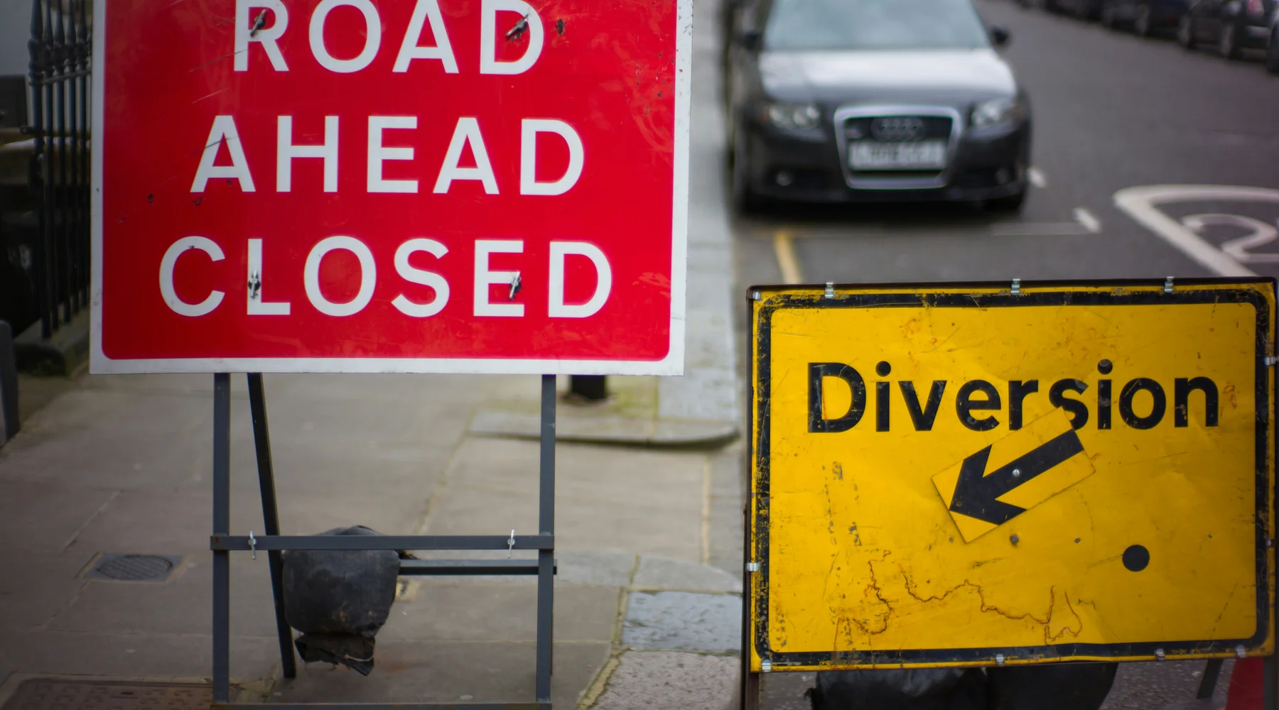 road closed, Diversion