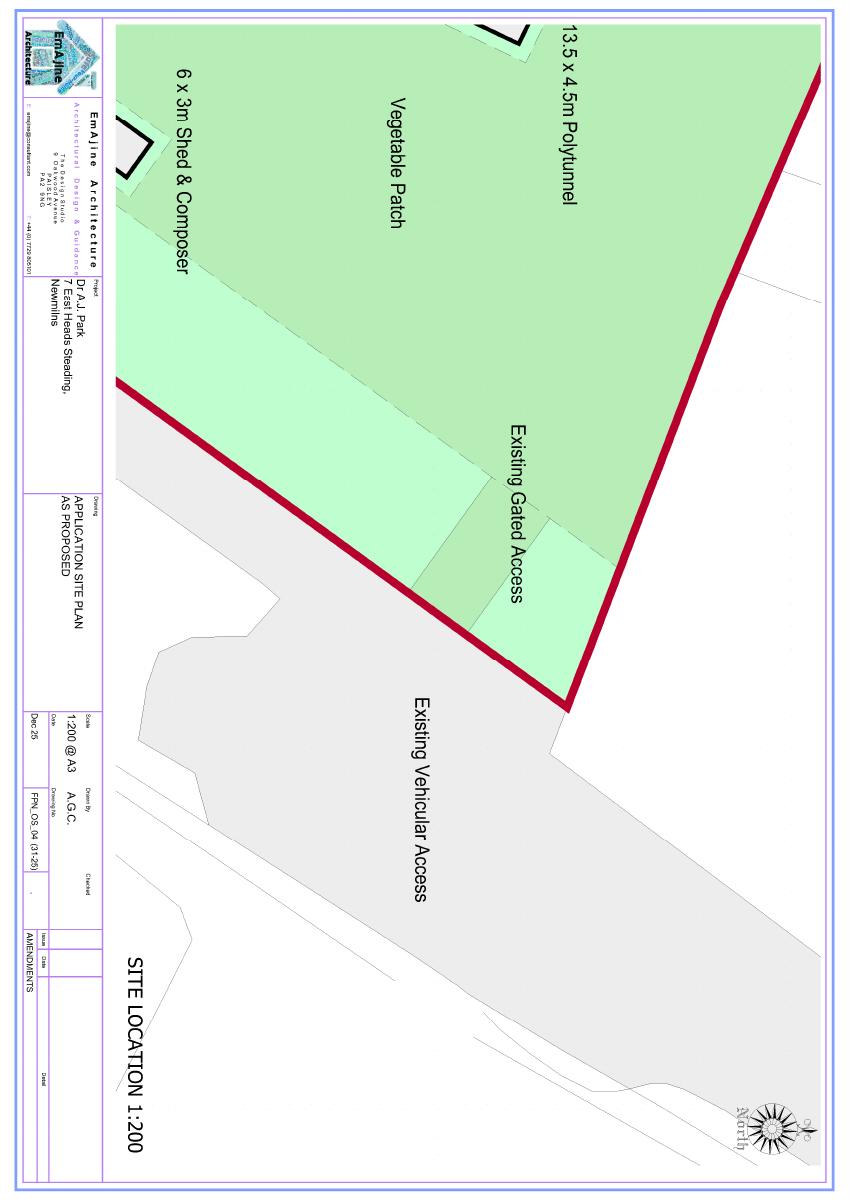 Approved proposed site plan re vehicular access