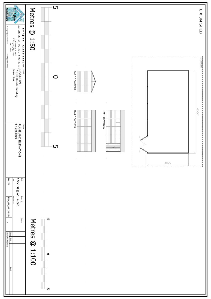 Approved plans and elevations shed