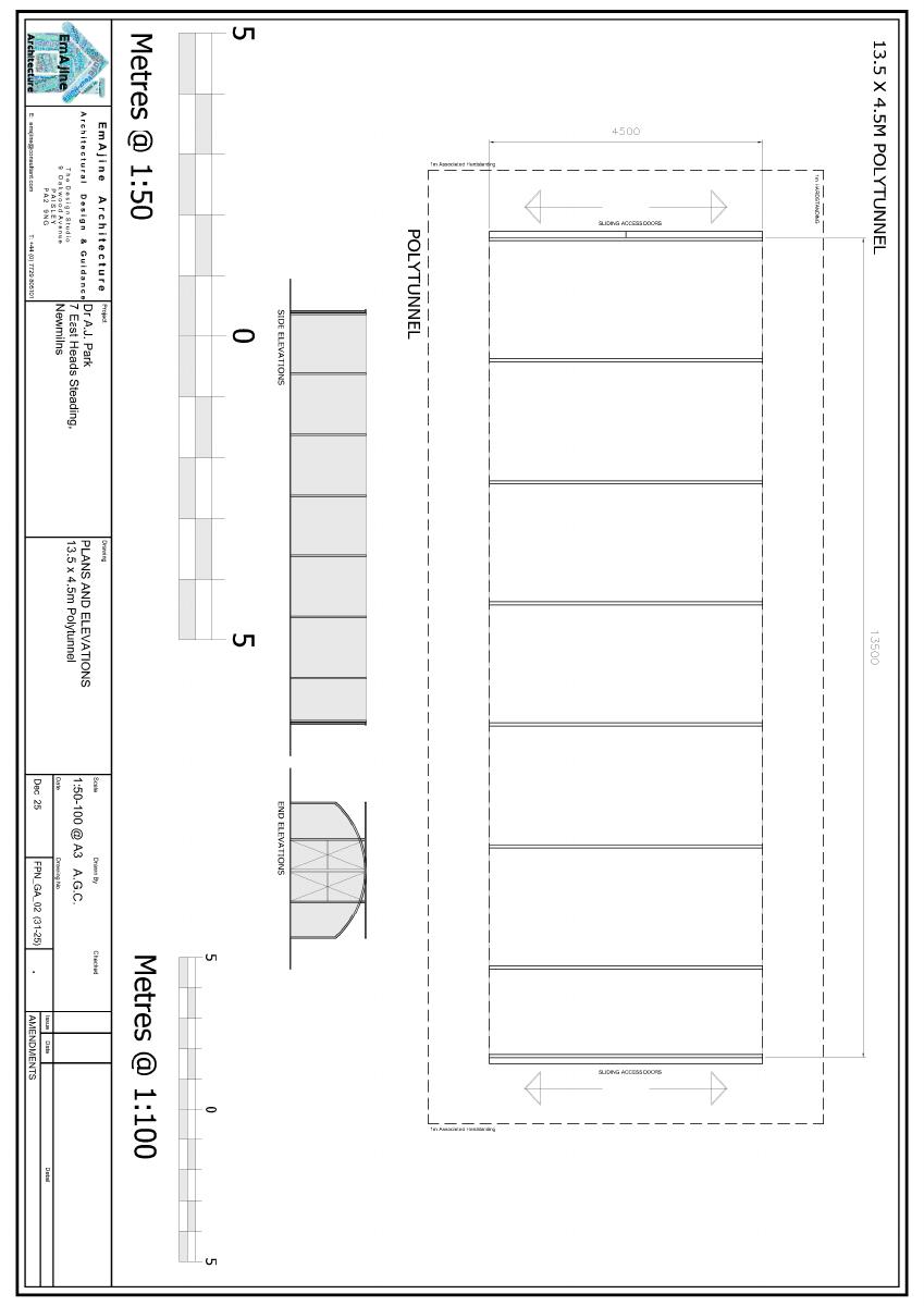 Aproved plans and elevations polytunnel