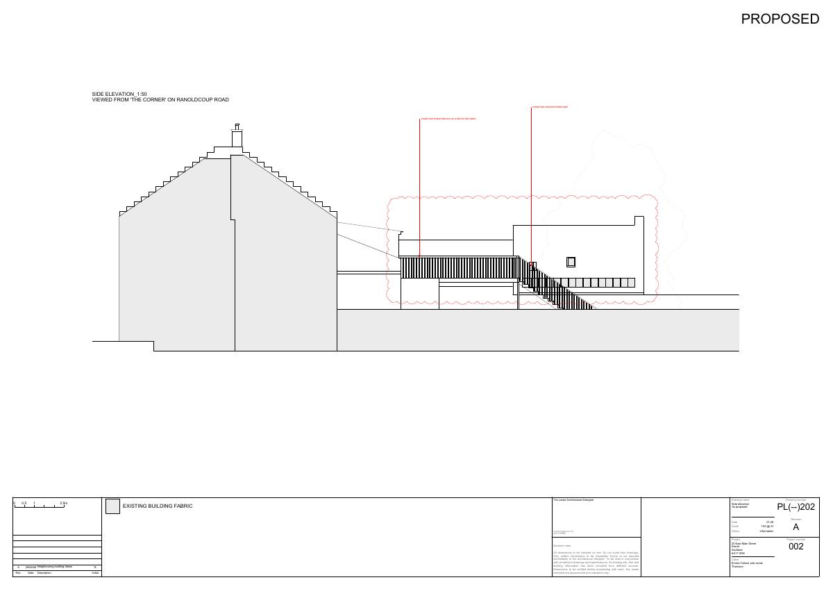 Side elevations as proposed