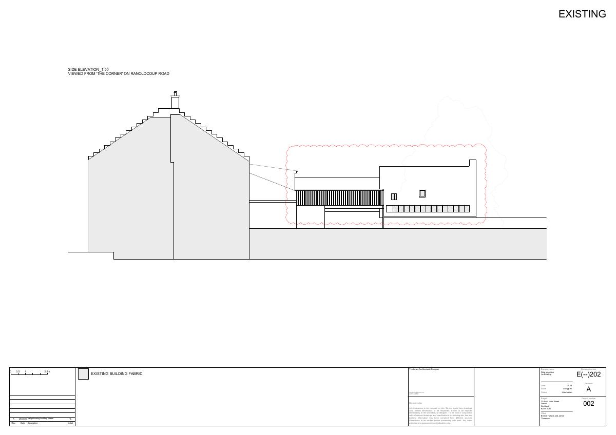Approved side elevations as existing