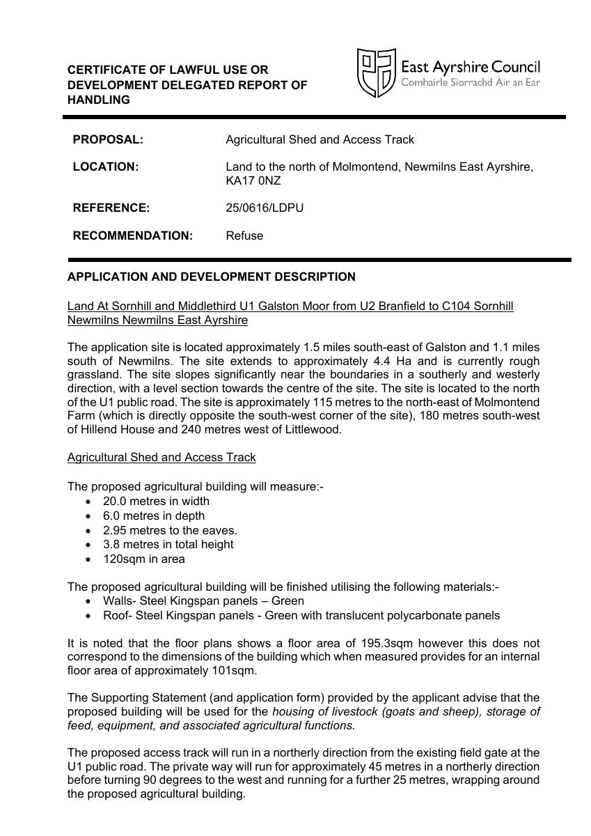 Report of handling