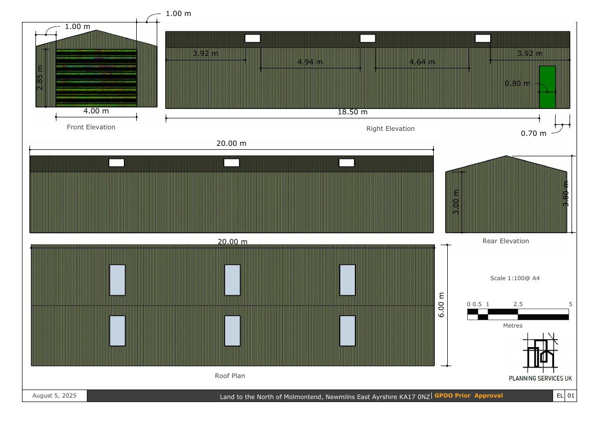 Refused - elevations and roof plan