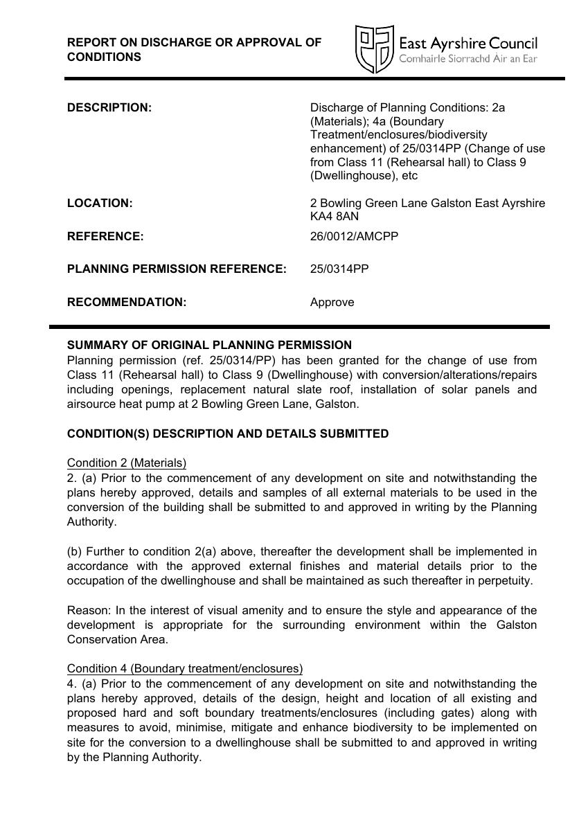 Report of handling