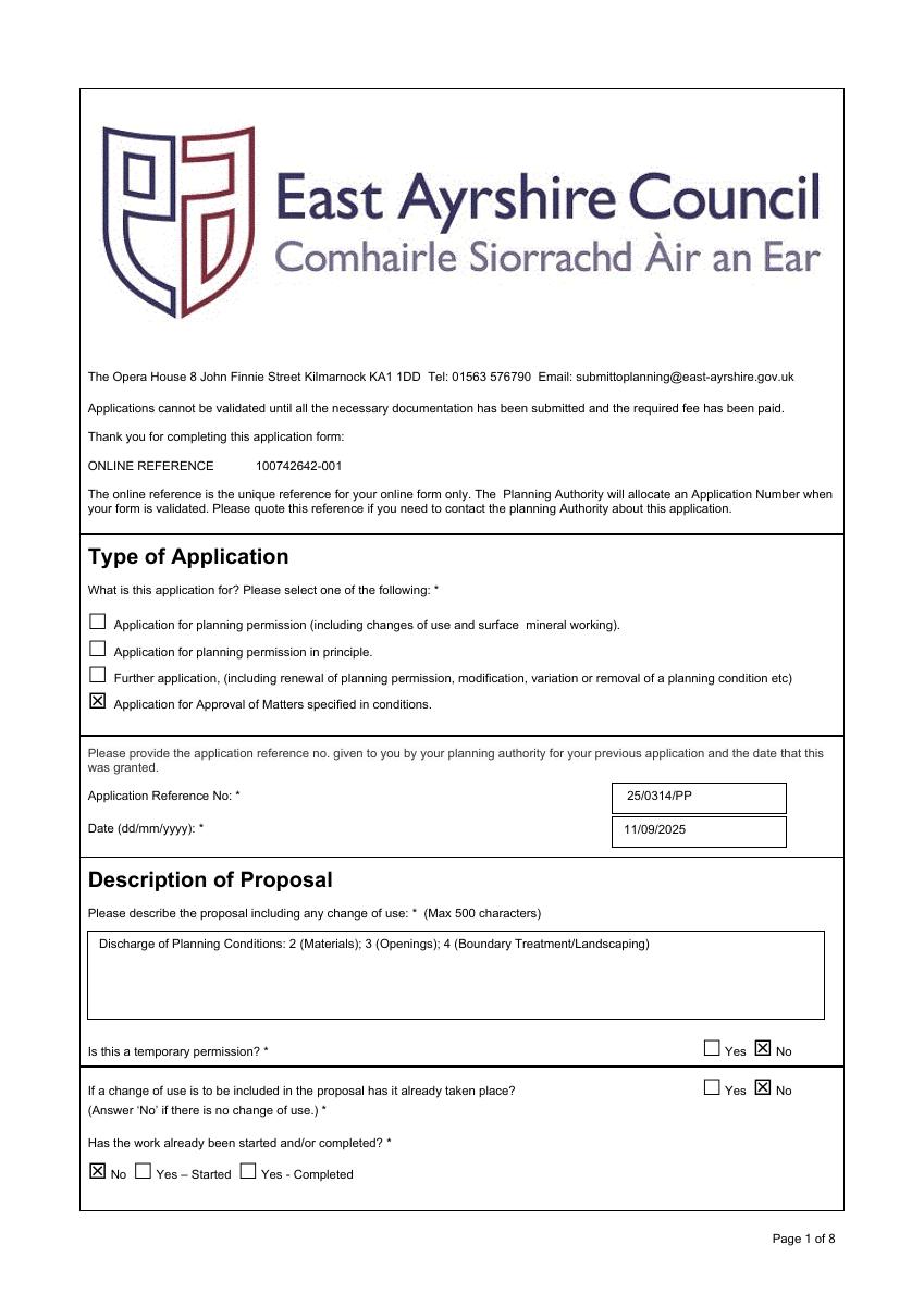 Application form