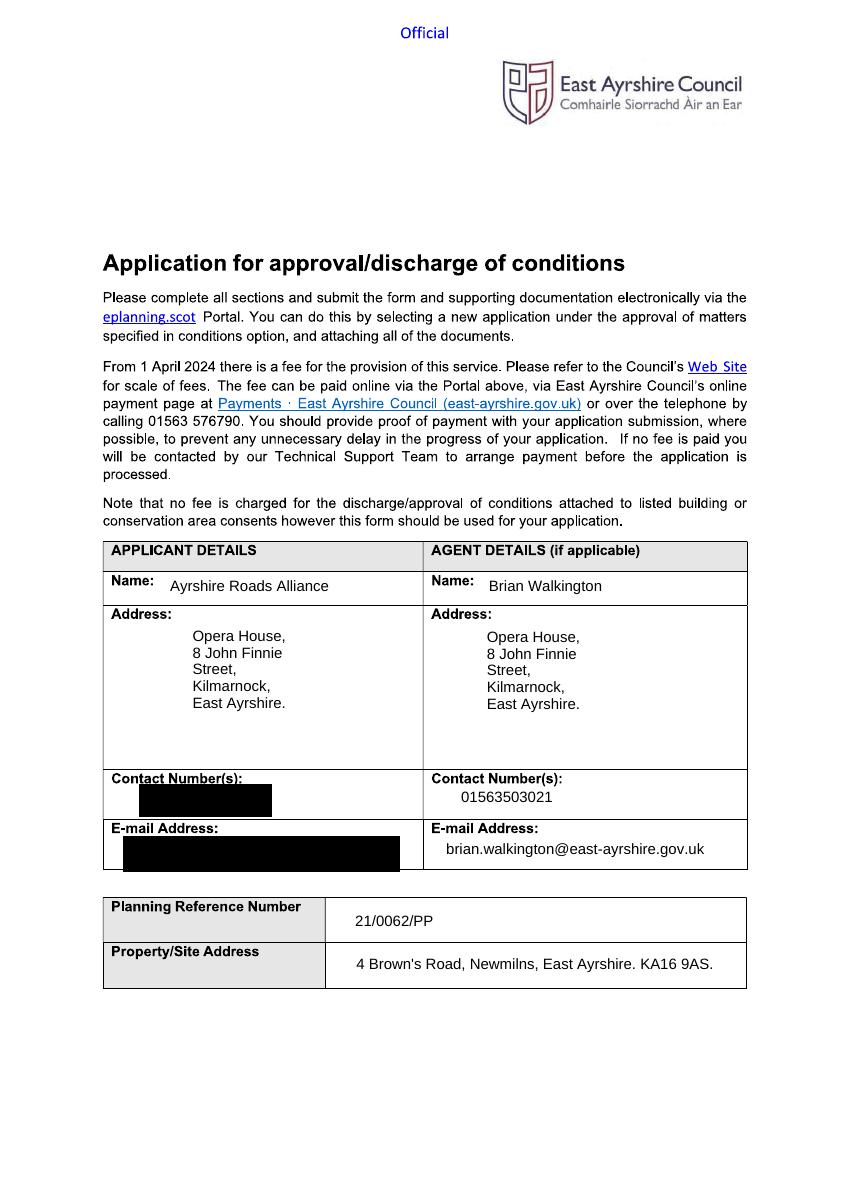 Application form