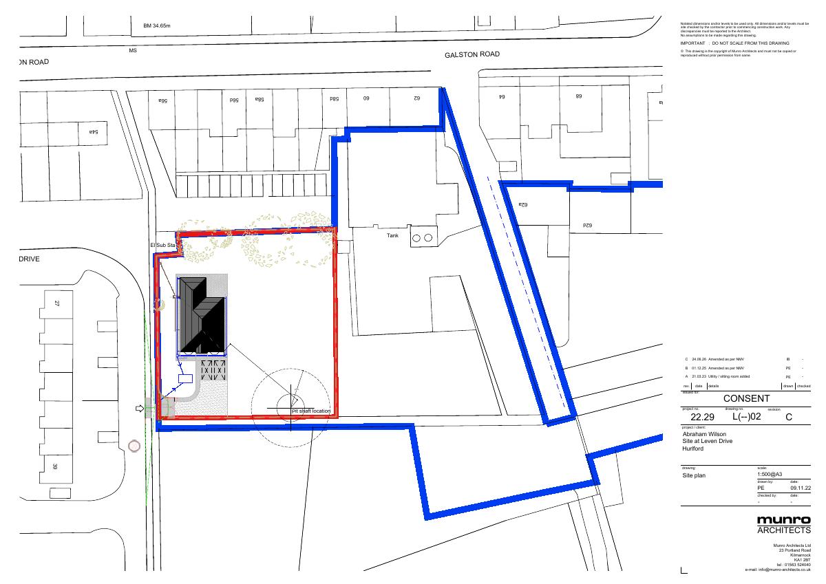 Site plan for Site At Leven Drive Hurlford