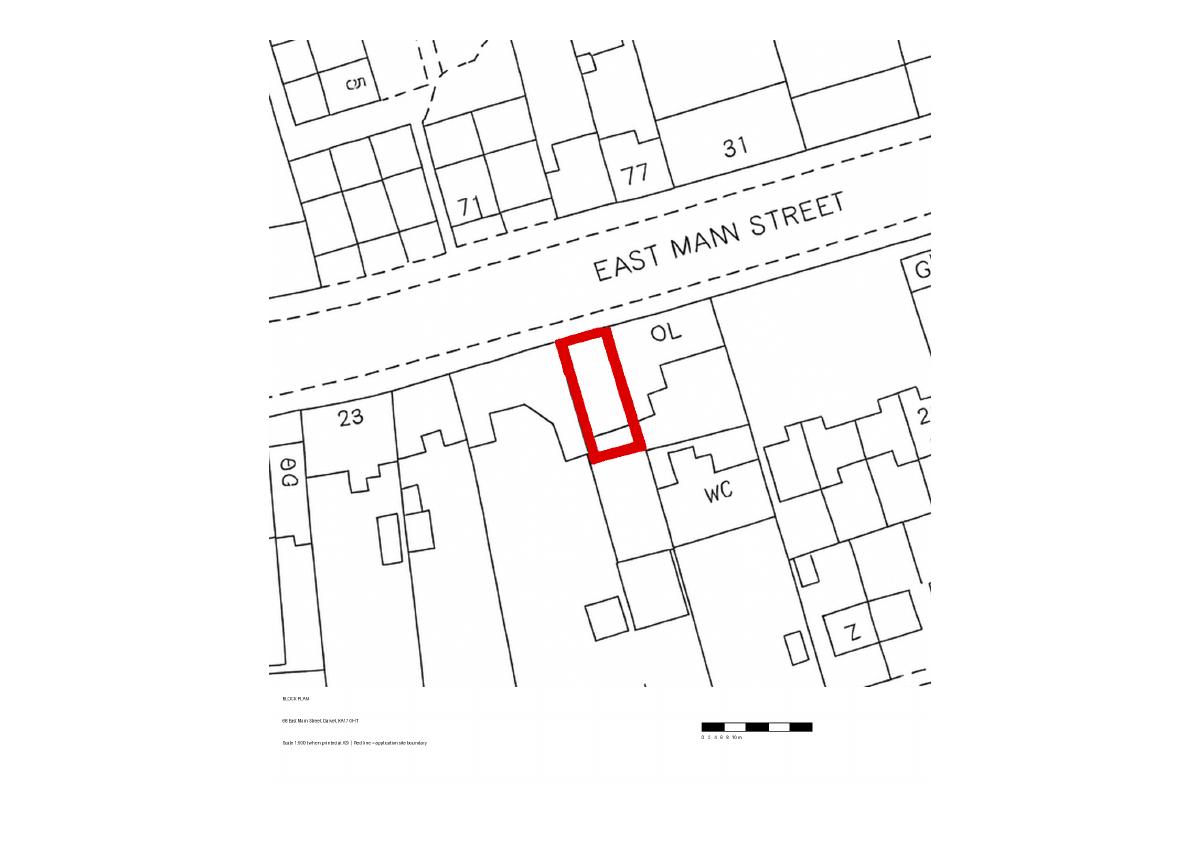 Approved - block plan for 68 East Main Street Darvel East Ayrshire KA17 0HT