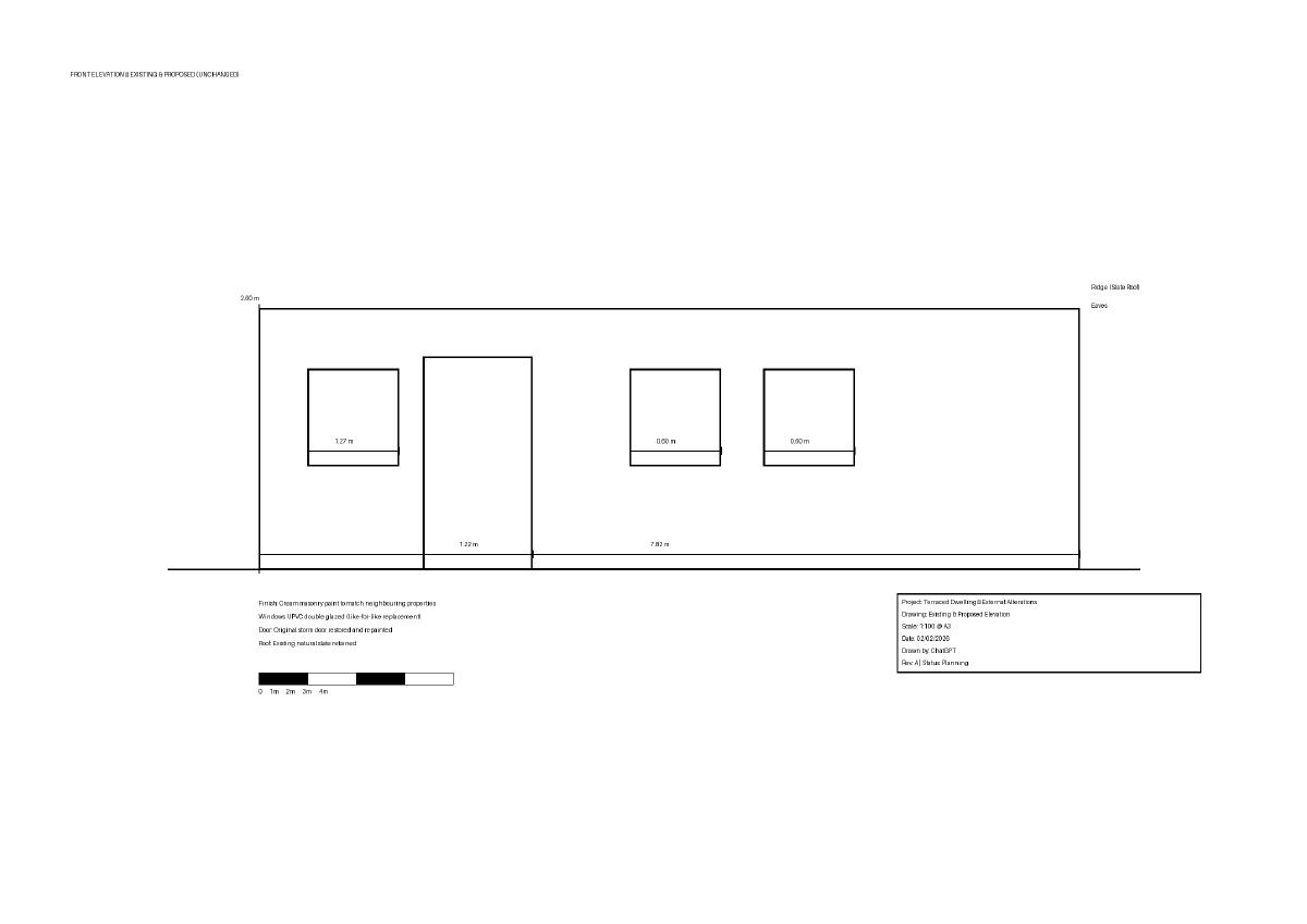 Approved - existing and proposed elevation for 68 East Main Street Darvel East Ayrshire KA17 0HT