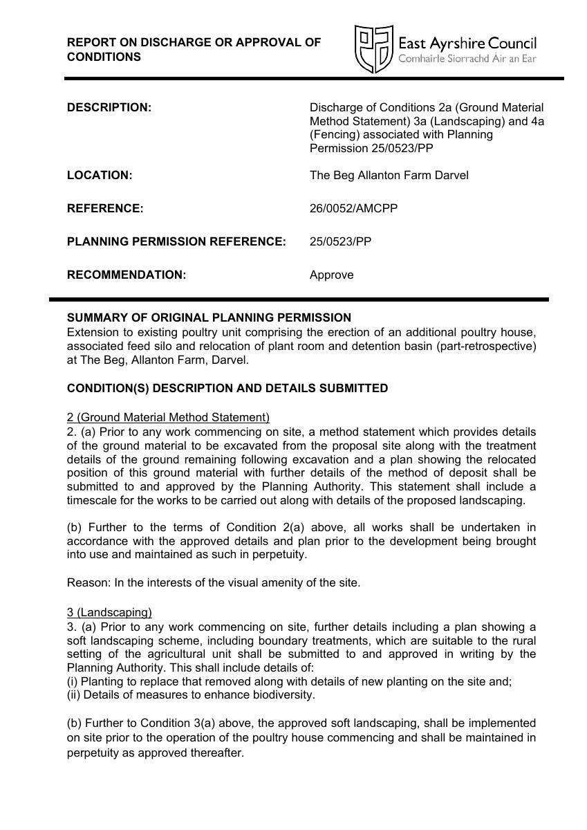 Report of handling (roh)