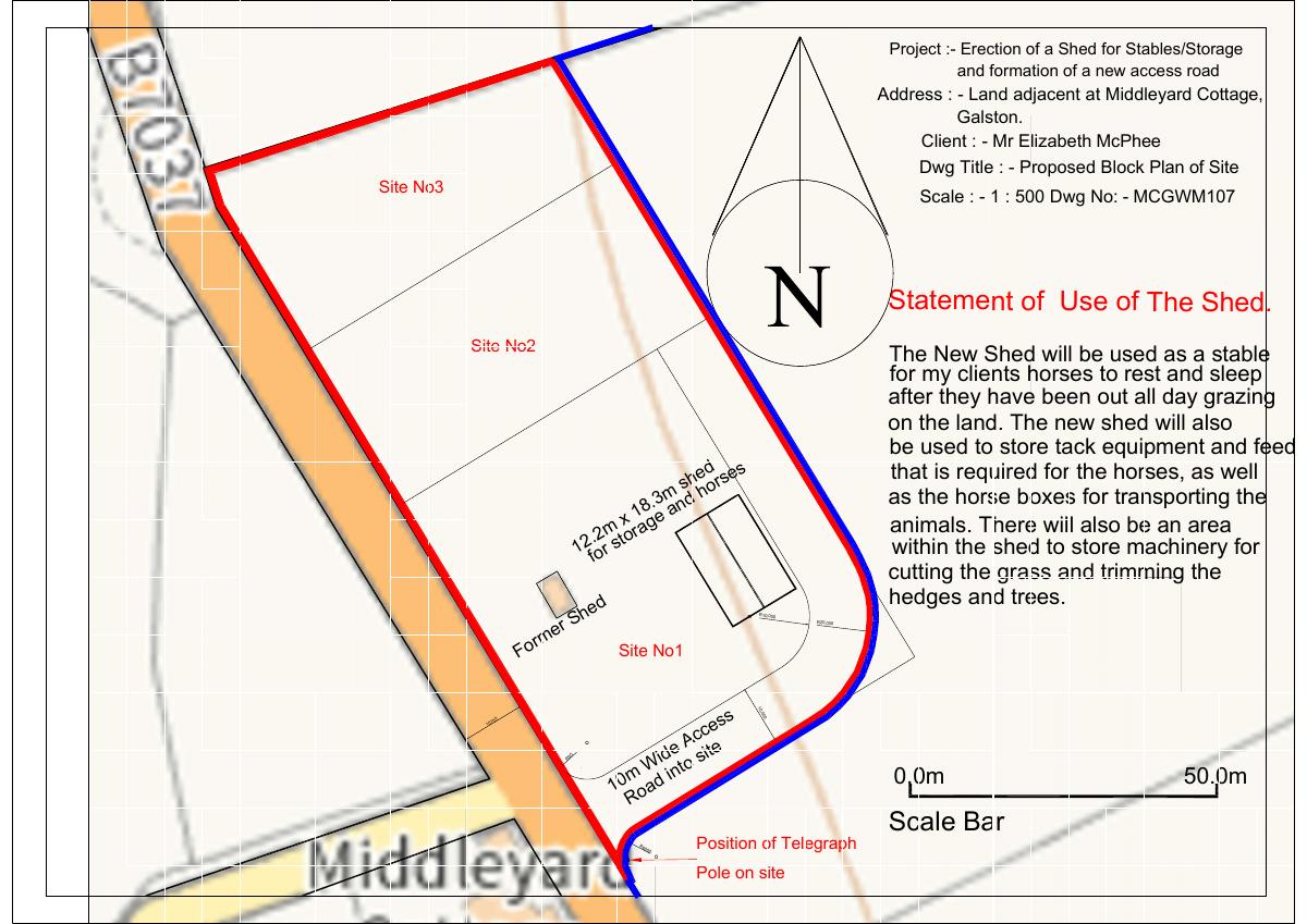 Proposed block plan of site