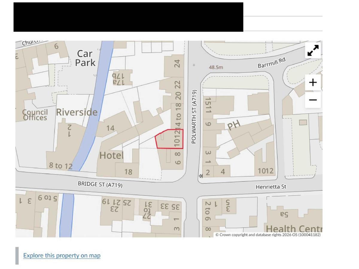 Extract from title plan showing extent of property