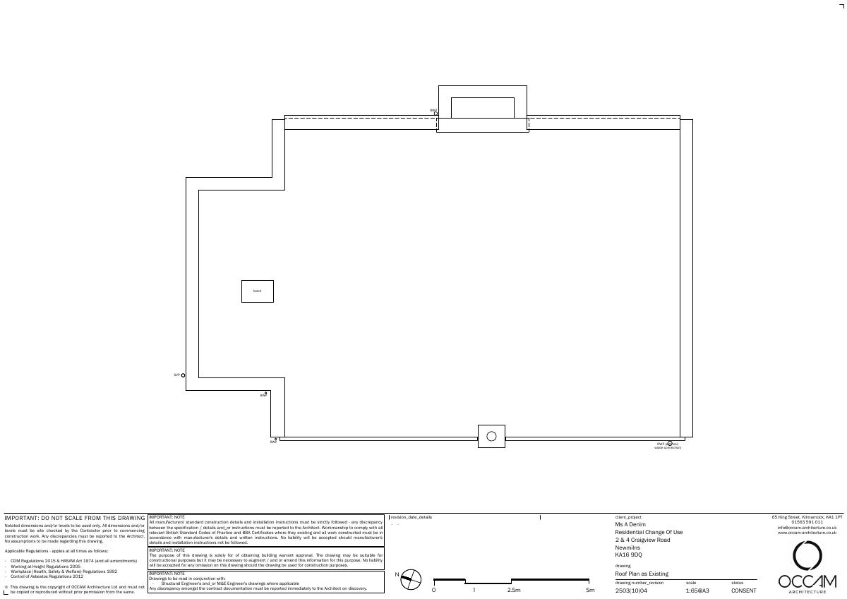 Roof plan as existing