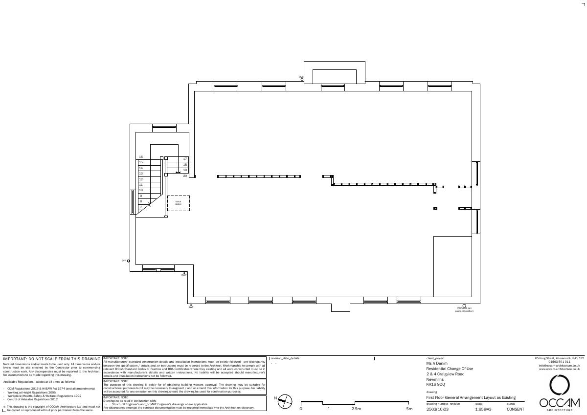 First floor general arrangement layout as existing