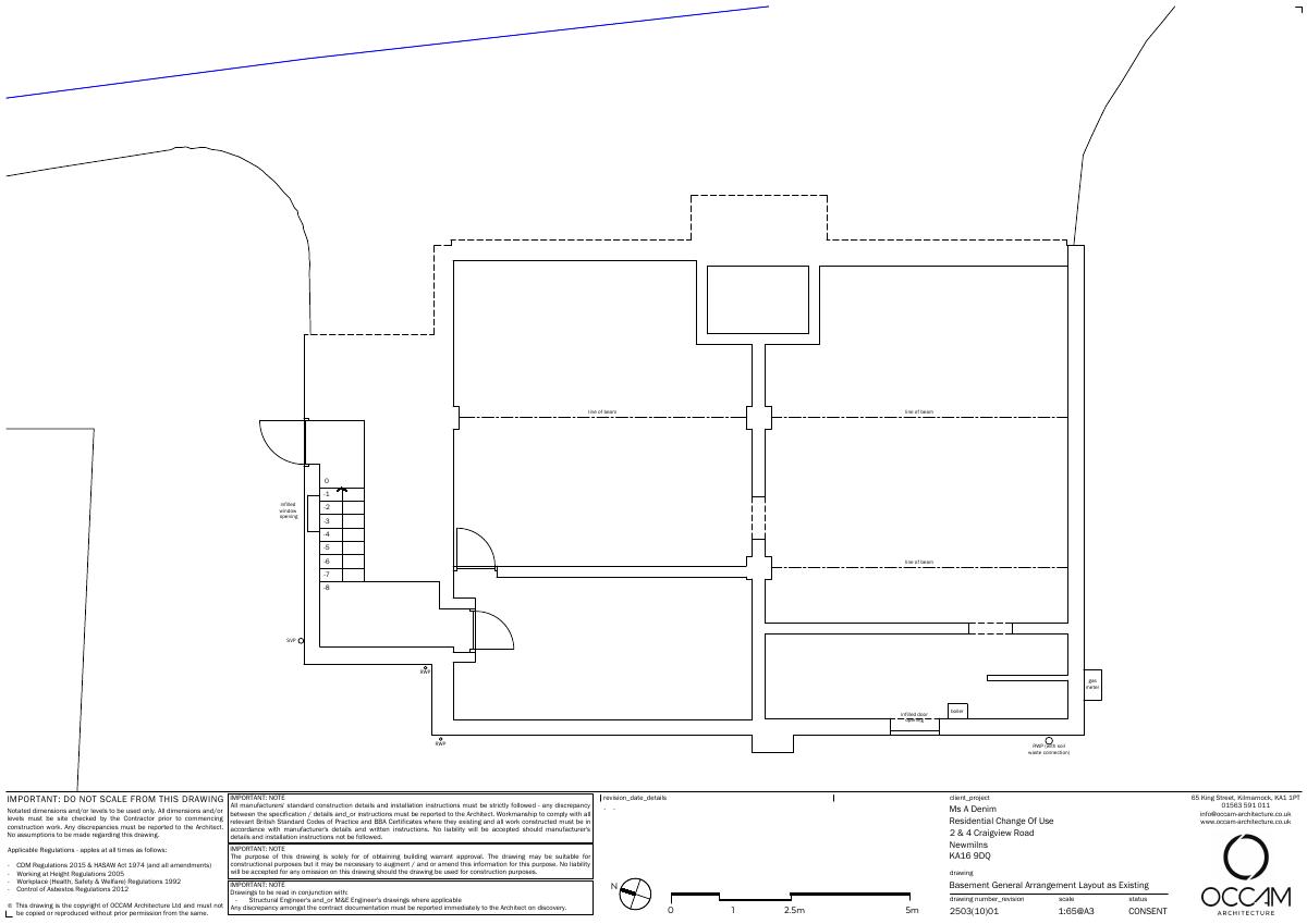 Basement general arrangement layout as existing