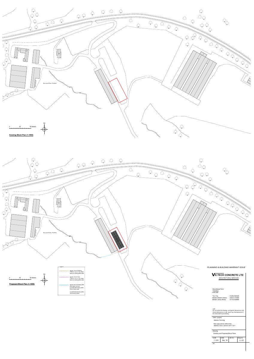 Approved - existing and proposed block plans