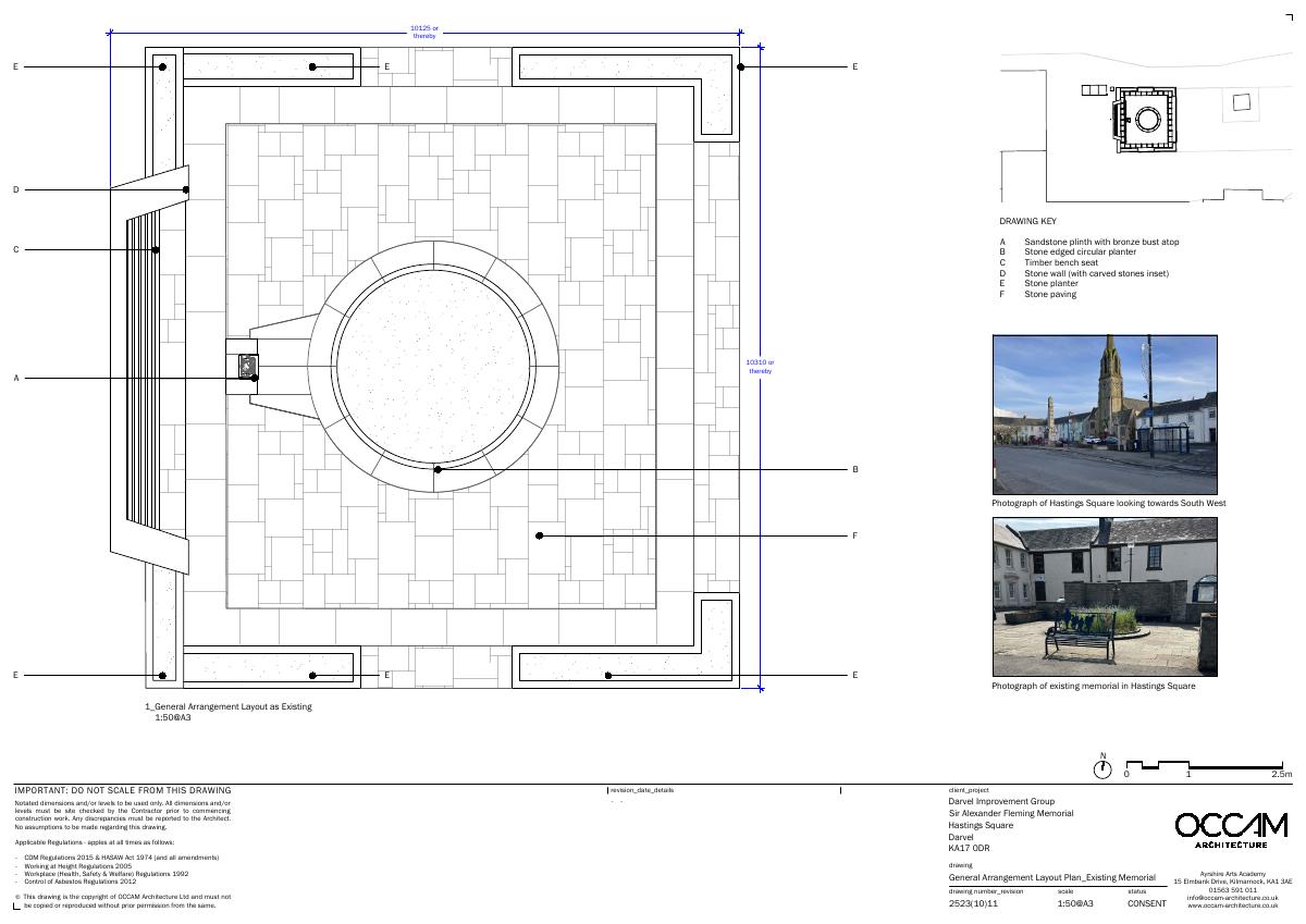 General arrangement layout_existing memorial