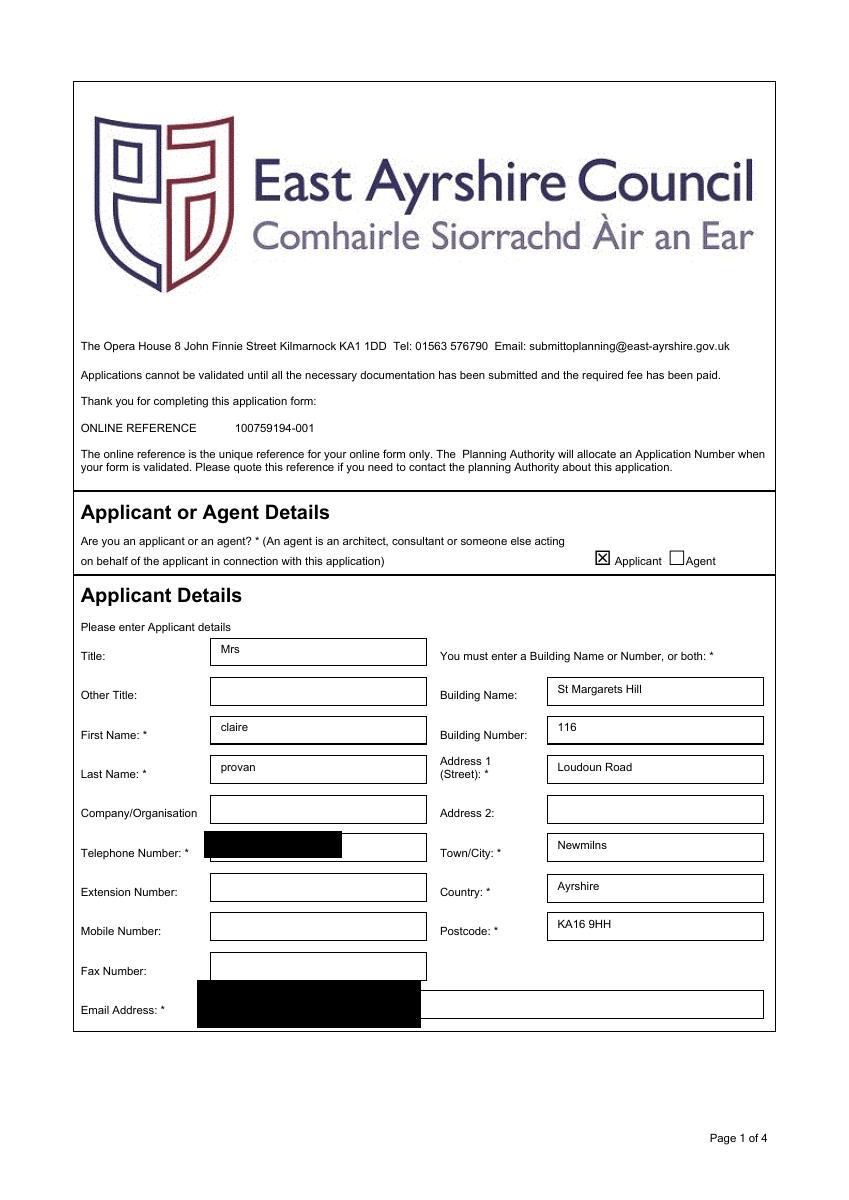 Application pdf