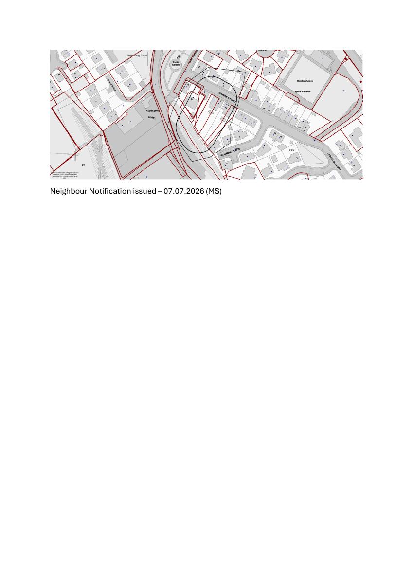Neighbour notification plan for 3 Garden Street Galston East Ayrshire KA4 8HX