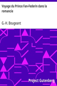 Cover of Voyage du Prince Fan-Federin dans la romancie by G.-H. Bougeant