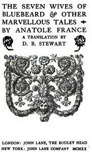 Cover of The Story of the Duchess of Cicogne and of Monsieur de Boulingrin by Anatole France
