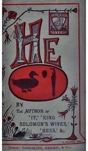 Cover of He by Andrew Lang