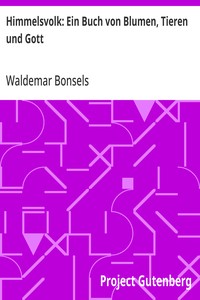 Cover of Himmelsvolk: Ein Buch von Blumen, Tieren und Gott by Waldemar Bonsels