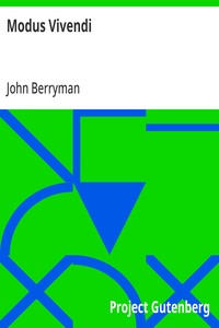 Cover of Modus Vivendi by John Berryman