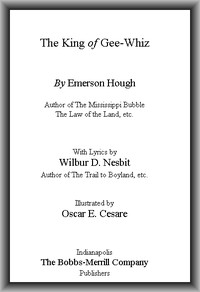 Cover of The King of Gee-Whiz by Emerson Hough