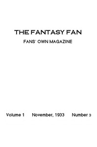 Cover of The Fantasy Fan, November 1933