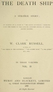 Cover of The Death Ship: A Strange Story, Vol. 2 (of 3) by William Clark Russell