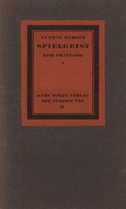 Cover of Spielgeist: Eine Phantasie by Ludwig Berger