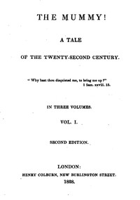 Cover of The Mummy! A Tale of the Twenty-Second Century by Mrs. Loudon