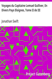 Cover of Voyages du Capitaine Lemuel Gulliver, En Divers Pays Eloignes, Tome II de III by Jonathan Swift