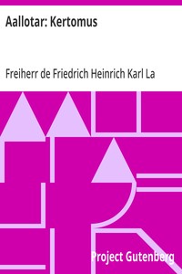 Cover of Aallotar: Kertomus by Freiherr de Friedrich Heinrich Karl La Motte-Fouqué