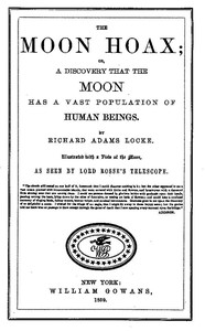 Cover of The moon hoax by Richard Adams Locke
