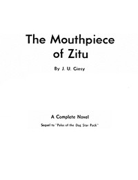 Cover of The Mouthpiece of Zitu by J. U. Giesy