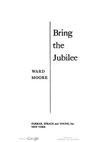 Cover of Bring the Jubilee by Ward Moore
