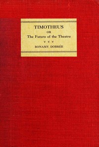 Cover of Timotheus by Bonamy Dobrée