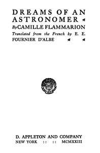 Cover of Dreams of an astronomer by Camille Flammarion