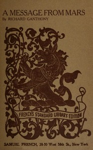 Cover of A message from Mars by Richard Ganthony