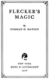 Cover of Flecker's magic by Norman Matson