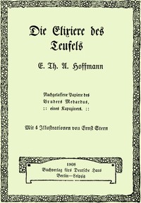 Cover of Die Elixiere des Teufels by E. T. A. Hoffmann