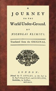 Cover of A journey to the world under-ground by Ludvig Holberg
